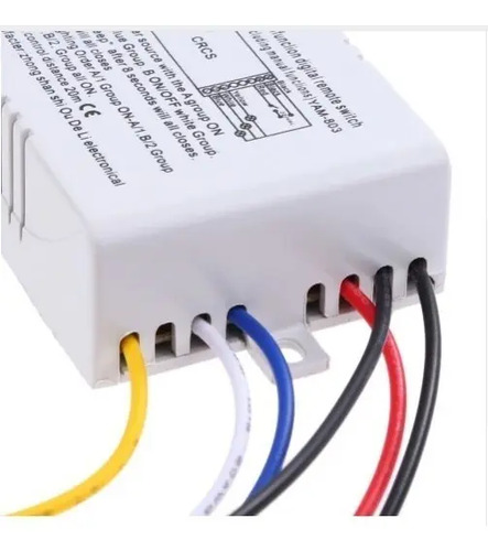 Kit Receptor Inalambrico 220v 1 Canal + 1 Control Alarma — imagen 3 de 5