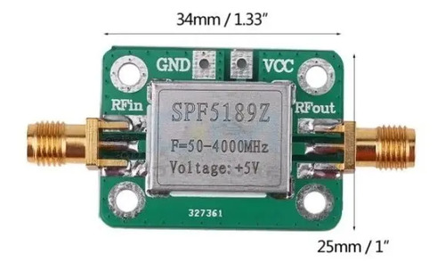 Amplificador Señal Lna 50-4000mhz Hf Vhf/uhf Fm Spf5189 Sdr — imagen 3 de 8