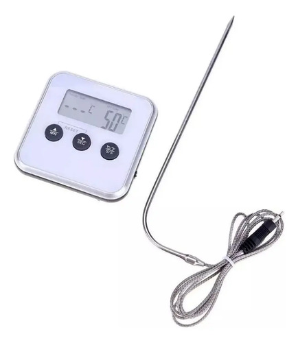 Termometro Cocina Digital Medidor Temperatura Sonda Blanco