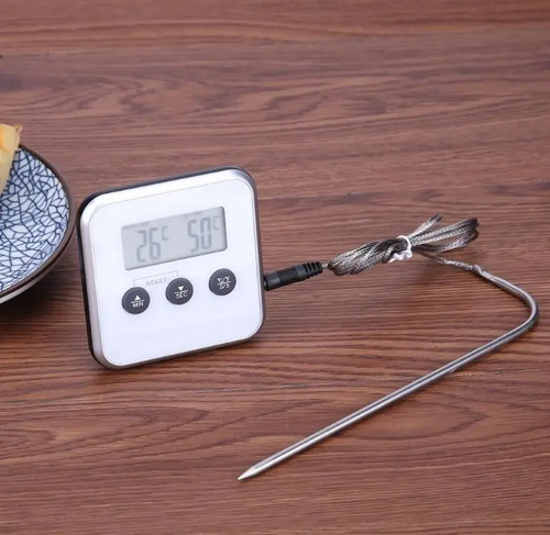 Termometro Cocina Digital Medidor Temperatura Sonda Blanco — imagen 3 de 6