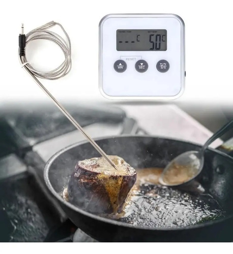 Termometro Cocina Digital Medidor Temperatura Sonda Blanco — imagen 5 de 6