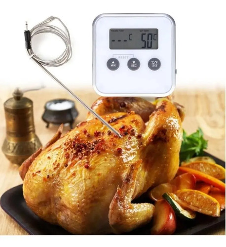 Termometro Cocina Digital Medidor Temperatura Sonda Blanco — imagen 6 de 6