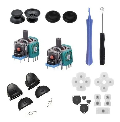 Kit Reparacion Completo De Joystick Ps4 Stick Destornillador