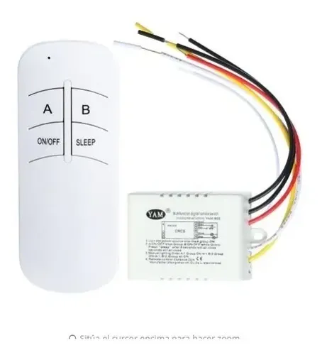 Interruptor Receptor Inalambrico 220v 3 Canales + 1 Control