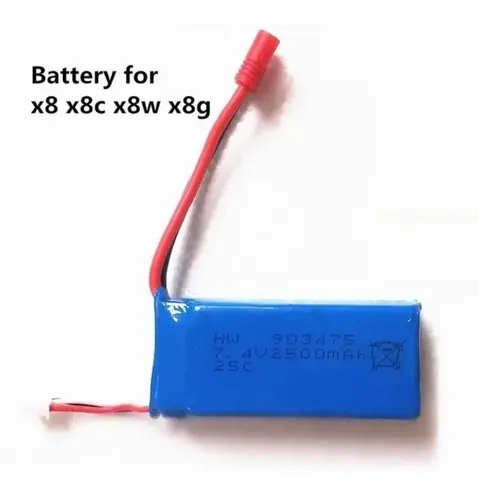 Repuesto 7.4v 2500mah Drone Cuadricopter Syma X8w C/g Rc 25c — imagen 2 de 4